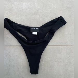 Lahana Swim Black Thong Bathing Suit Bottom
